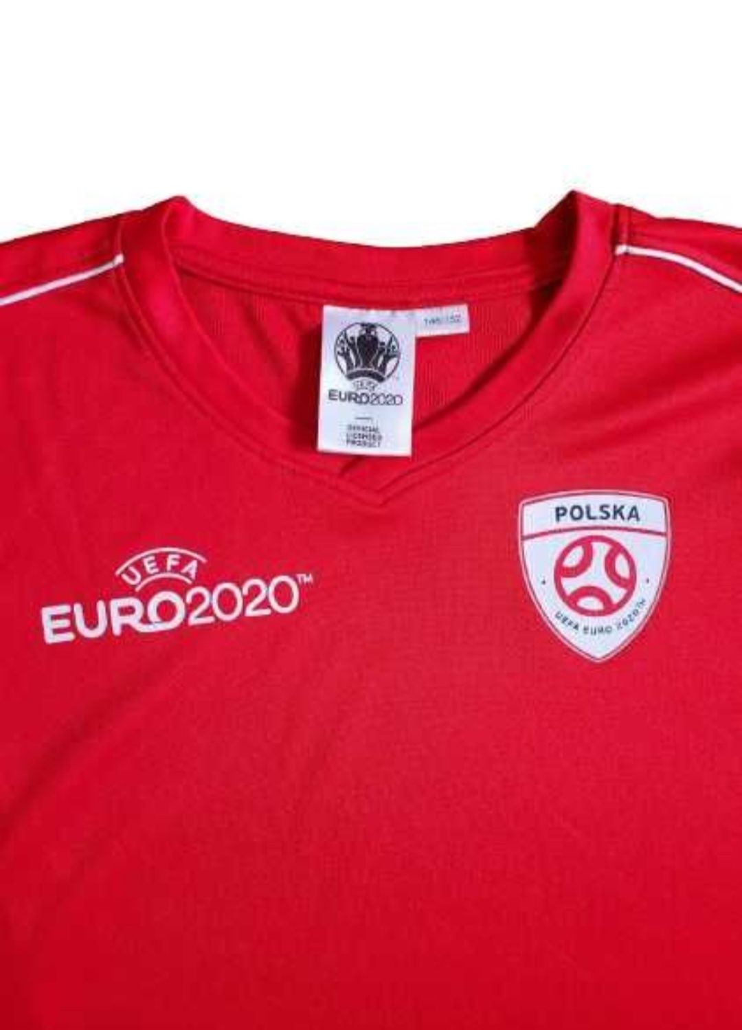 Koszulka piłkarska sportowa Uefa Euro 2020 Polska biało-czerwona 146