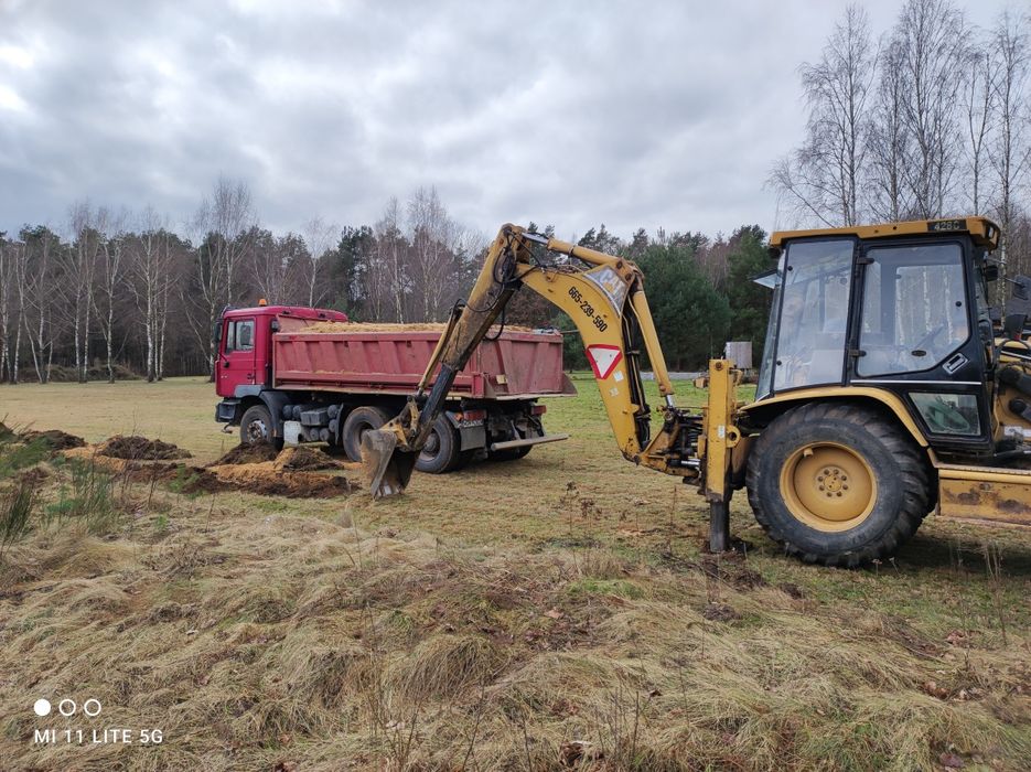 rozbiórki wyburzenia wywóz gruzu, wywrotka 3 oś koparka