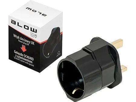 Angielska wtyczka adapter podróżny przejściówka PL na UK schuko