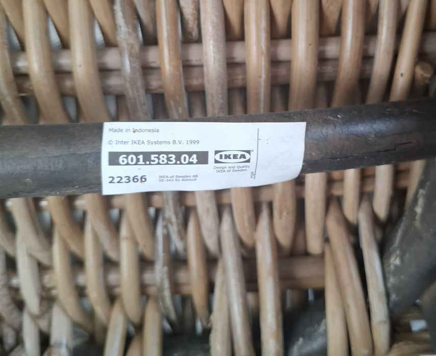 Fotel Byholma Ikea rattan rarytas