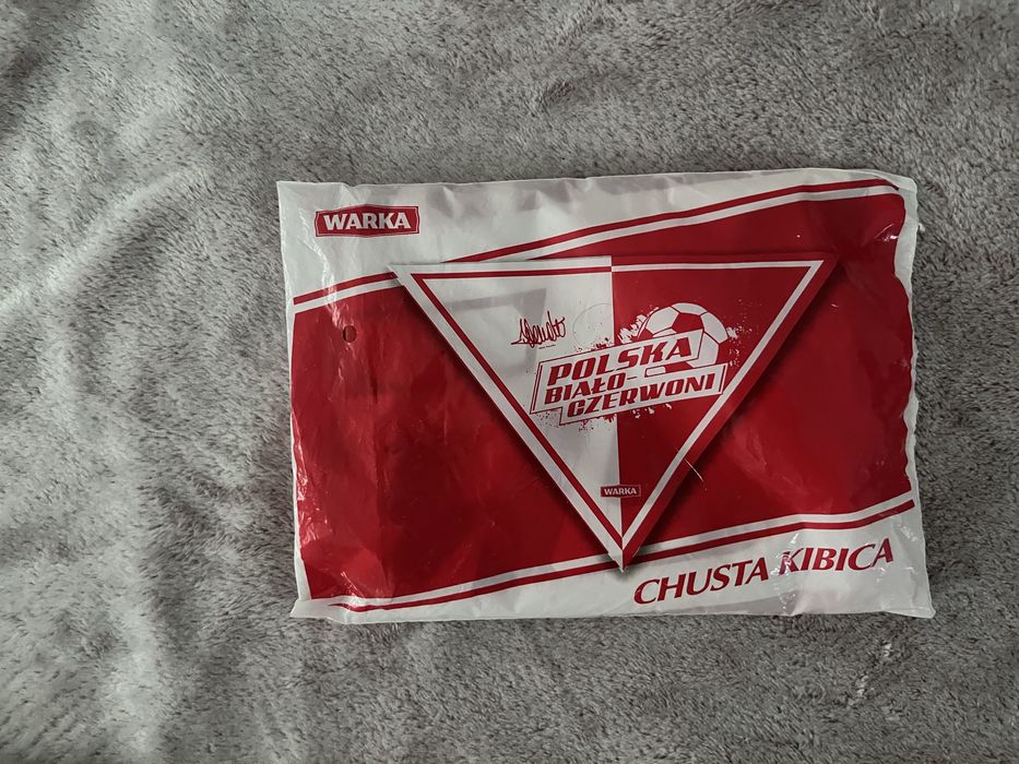 Chusta kibica biało-czerwona