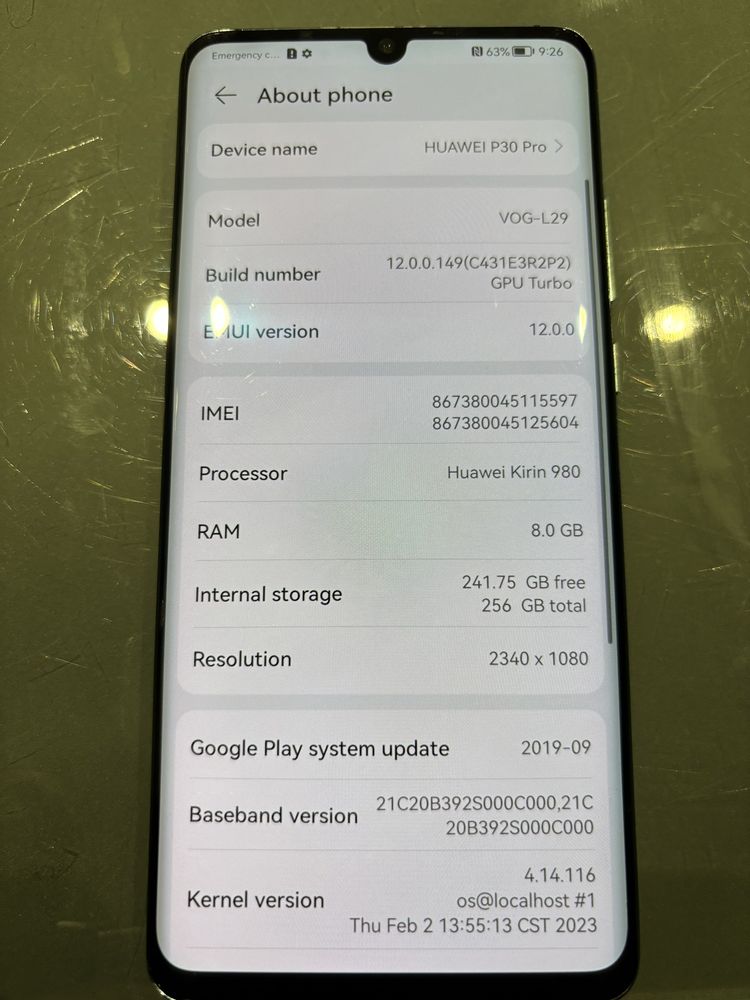 Huawei P30 pro 256gb