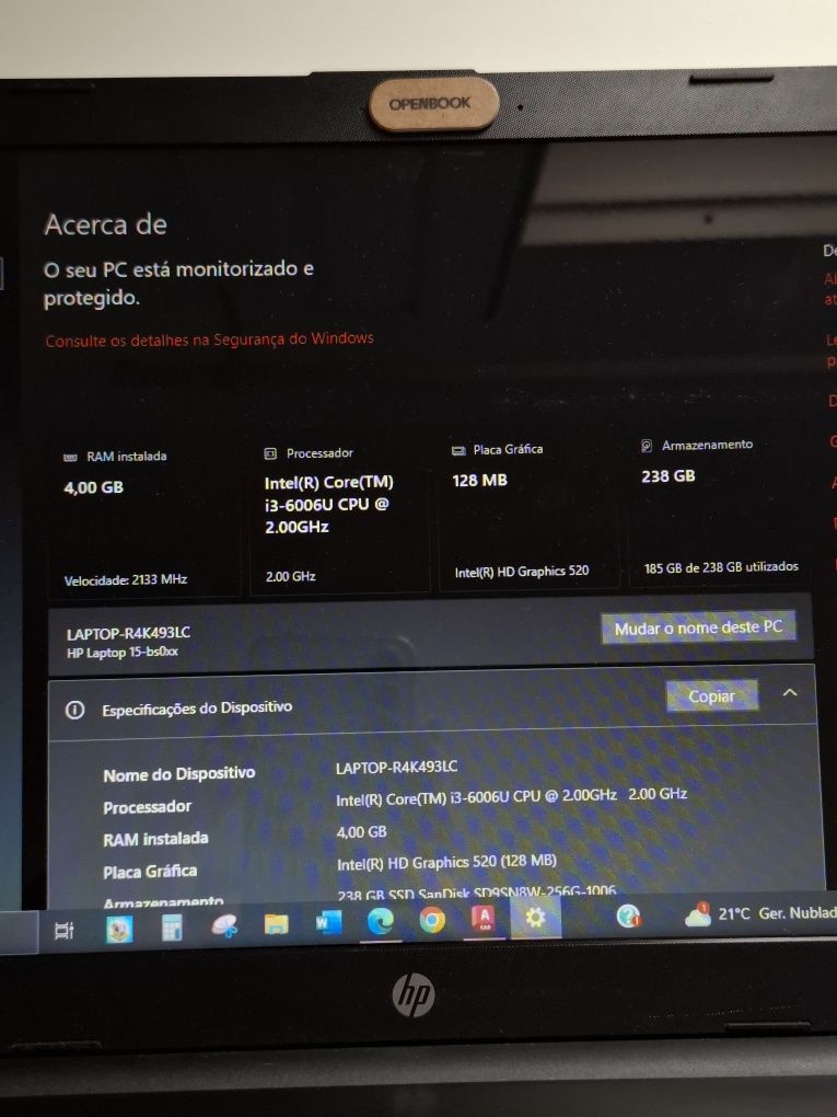Computador portátil HP