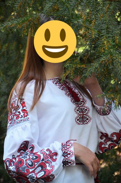 Вишиванка жіноча, біла, домоткане полотно, вишивка "княжна"