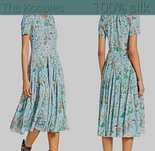 XS S jedwabna sukienka The Kooples maxi w kwiaty pastelowa błękitna