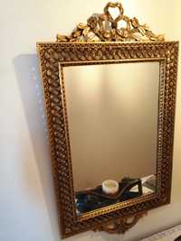 Espelho moldura talhada madeira exótica cmpr 80x lrg 58x centro 101cms