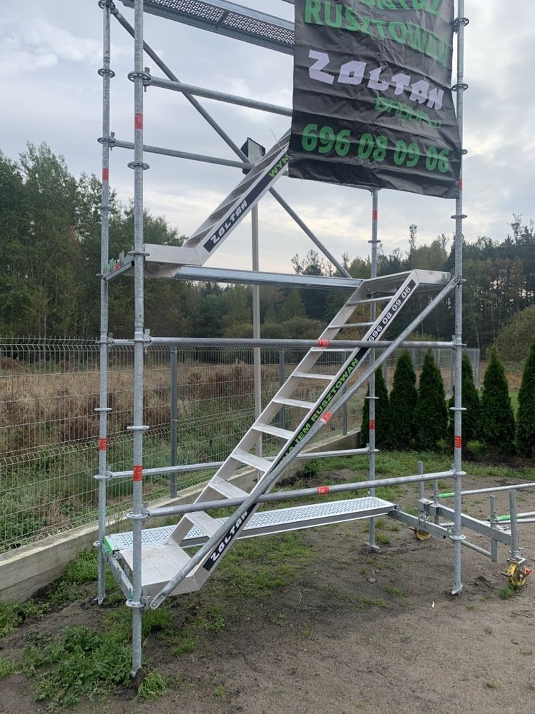 Rusztownie aluminiowe jezdne przejezdne wieża wynajem wypożyczalnia
