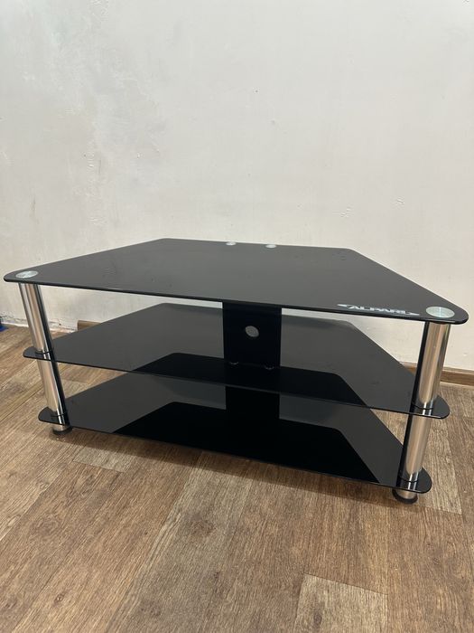 Тумбочка під телевізор,полиця для книг скляна