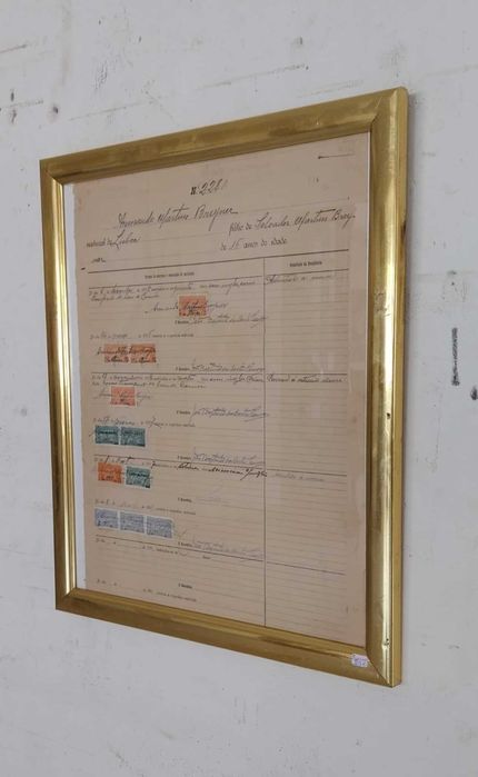 Ant. Termo Matricula, Datado de 1915 / 18 Selado a Estampilhas Fiscais