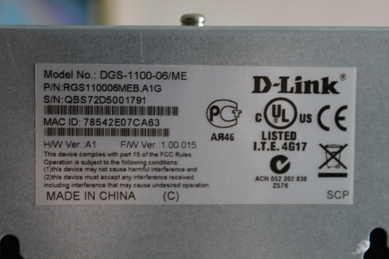DGS-1100-06/ME D-link комутатор керований L2