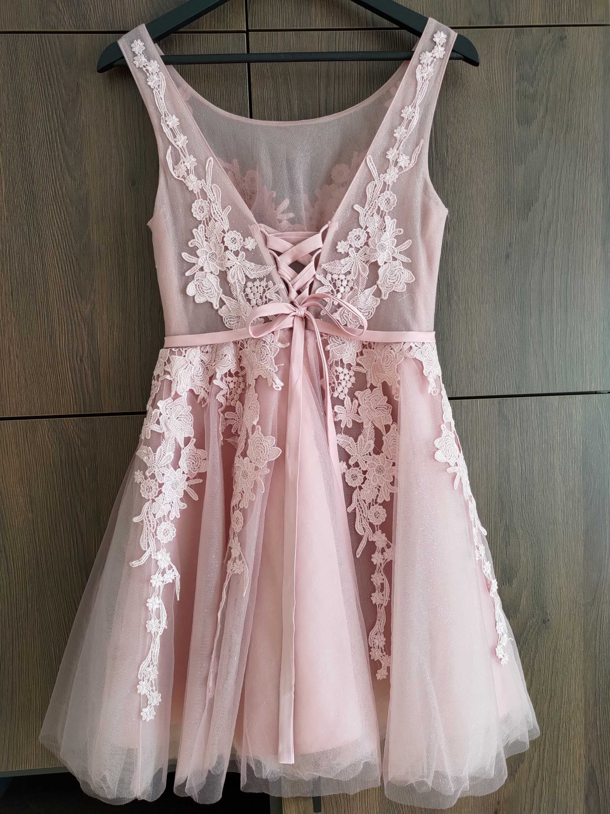 Sukienka tiulowa - pudrowy róż - 38 M Pretty Women