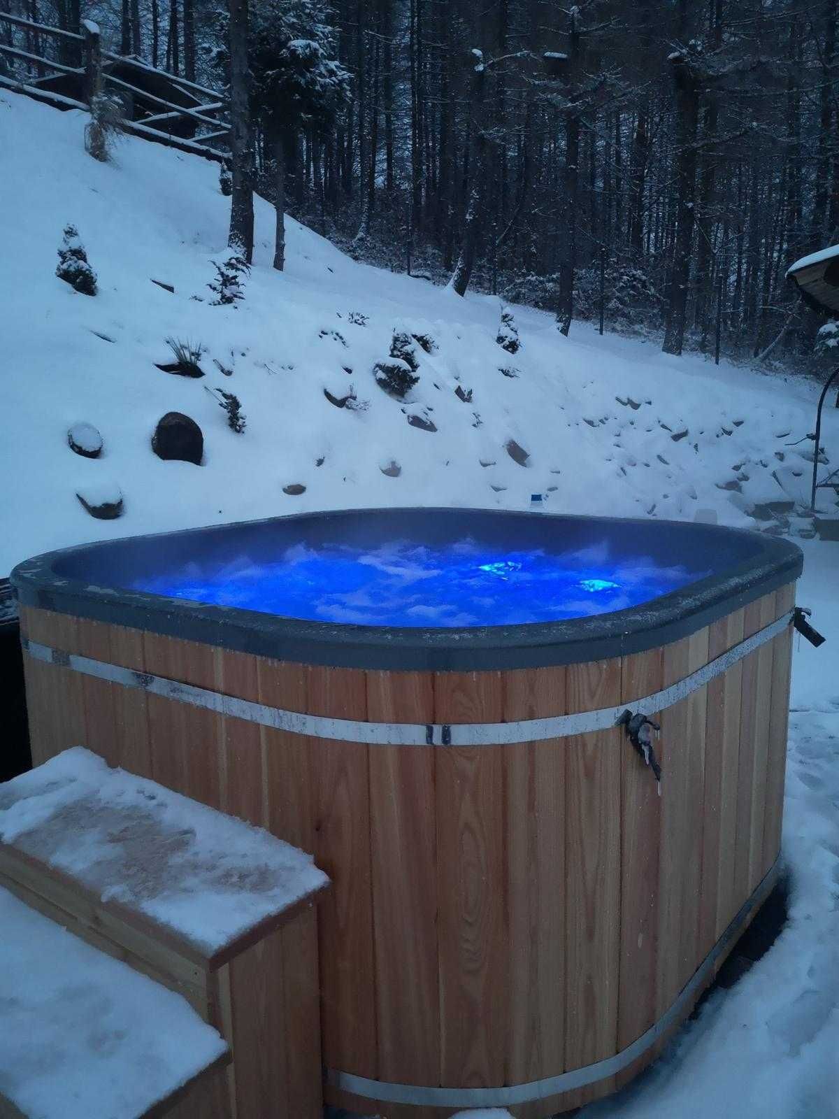 INTELIGENTNA Balia ogrodowa jacuzzi z ogrzewaniem na gaz AKRYL PREMIUM