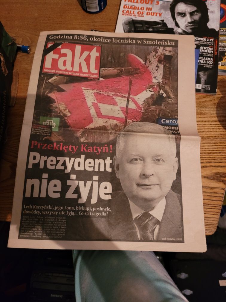 Gazeta Fakt 2010 rok Katastrofa w Smoleńsku