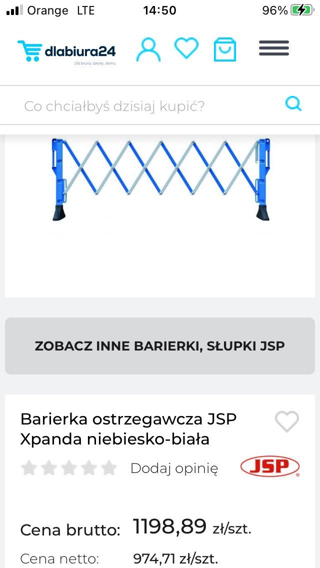 Barierka ostrzegawcza Jsp Xpanda