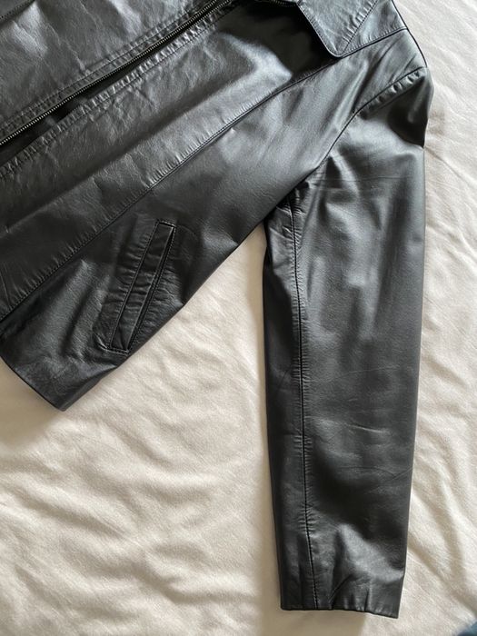 Casaco cabedal preto