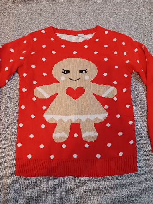 Świąteczny sweter rozm. 110/116 - Pani Piernikowa