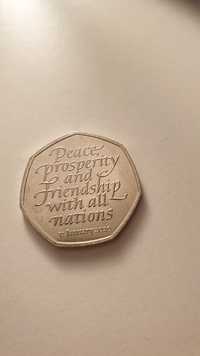 50 pence moneta angielska BREXIT