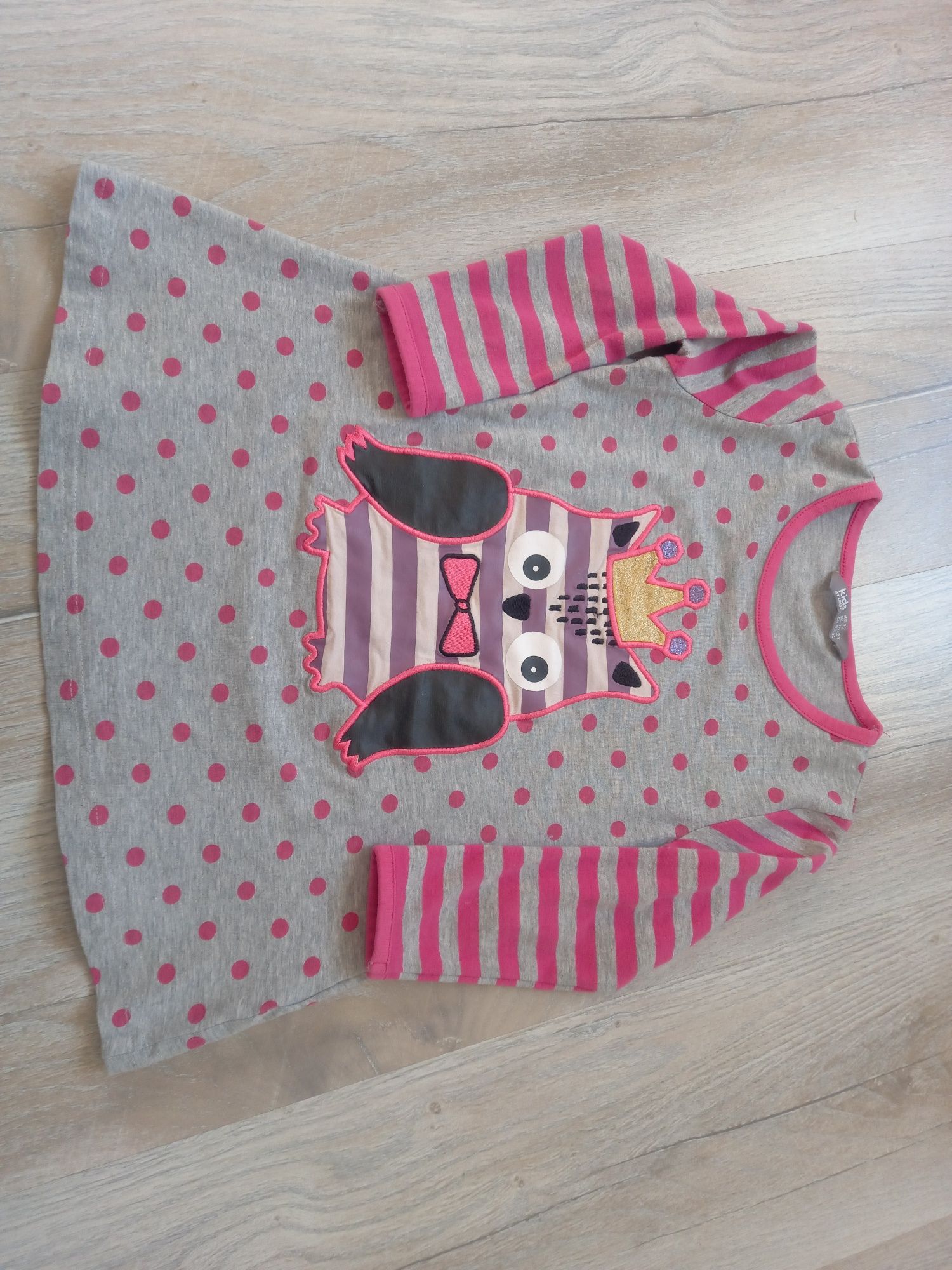 Bluzka tunika sowa kids by Lindex roz 92 cm 1.5 -2 lata