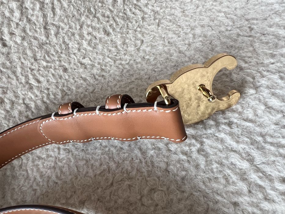 Brązowy pasek Celine. Rozmiar 80.