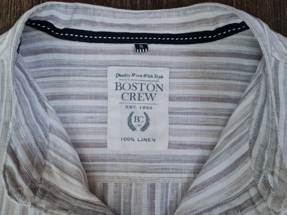 Льняная рубашка без ворота Boston Crew р.S