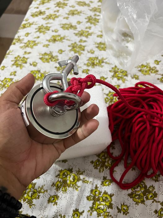 Imã para Pesca magnética corda 10mt