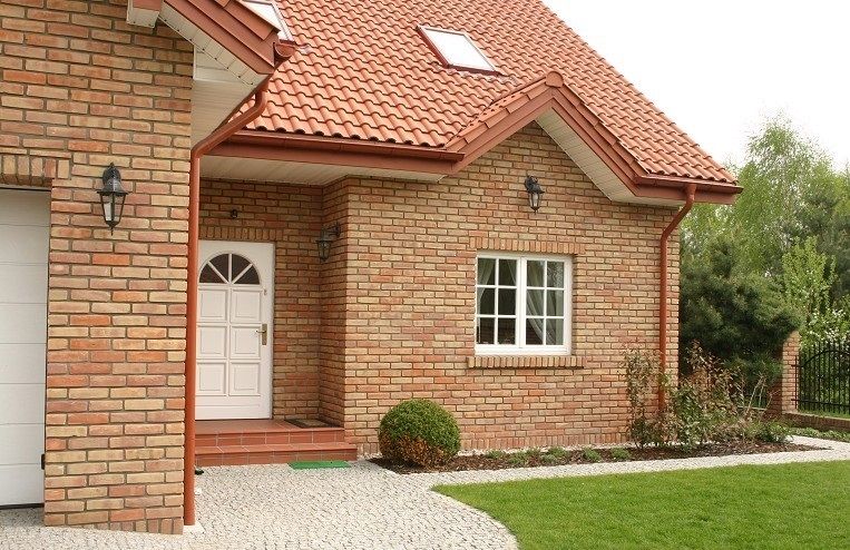 Płytka elewacyjna z lica cegły JABŁKOWA POSTARZANA - Hoffmanowska