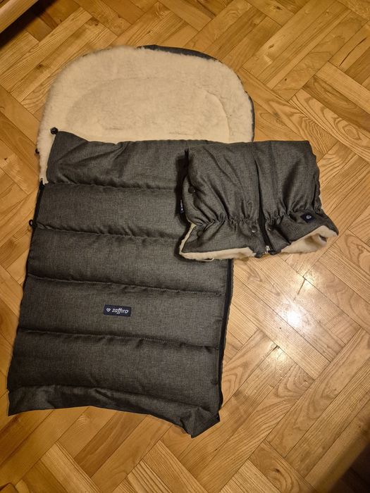 Śpiworek i rękawiczki do wózka Zaffiro