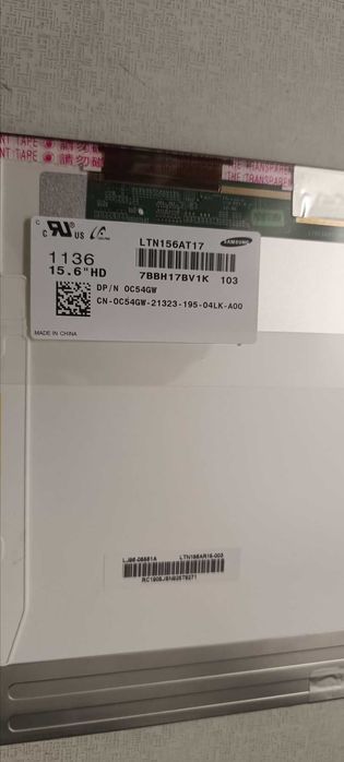 LTN156AT17 дисплей матриця 15.6 LED 40 PIN
