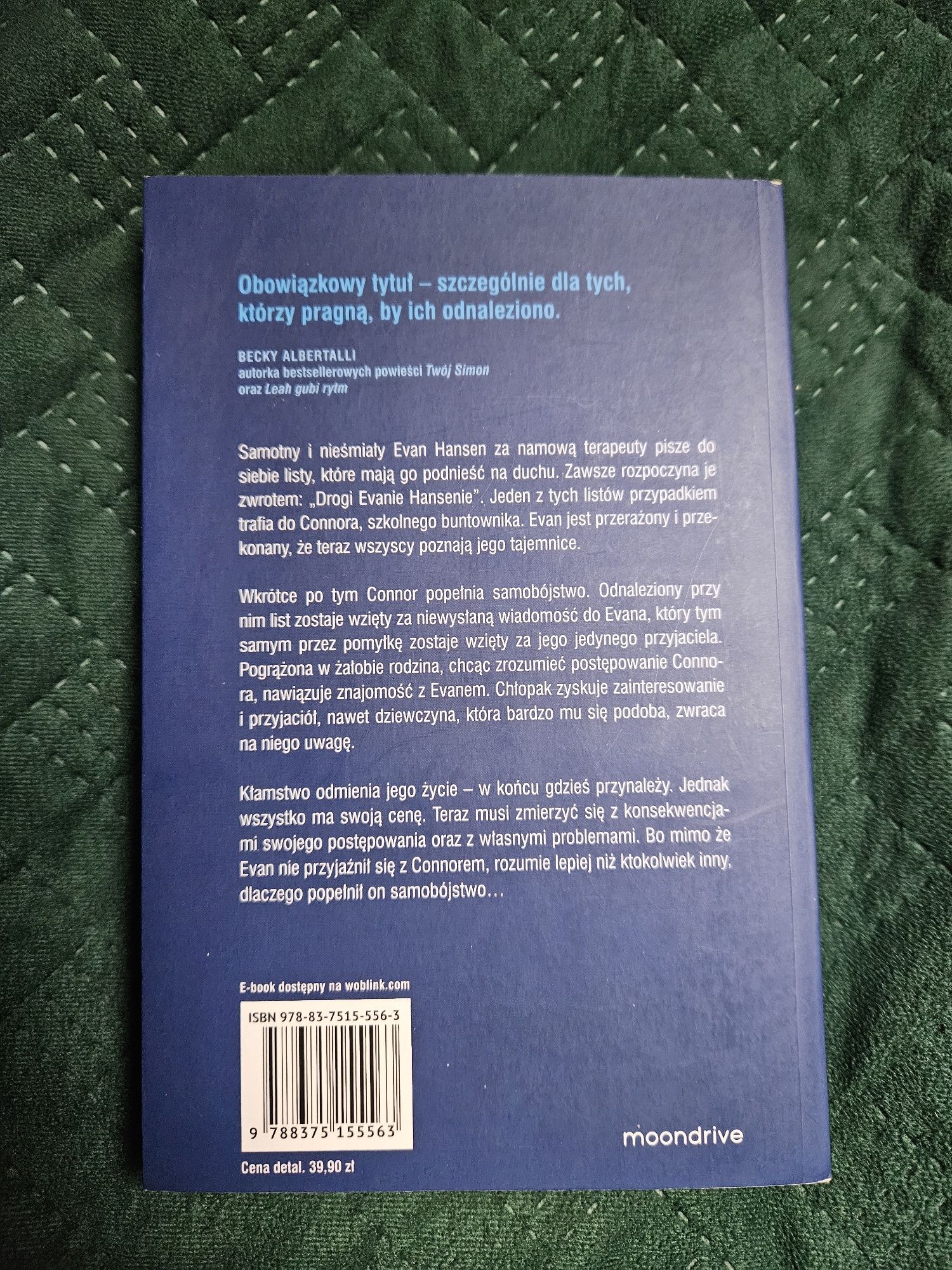 Książka Val Emmich - Drogi Evansie Hansenie