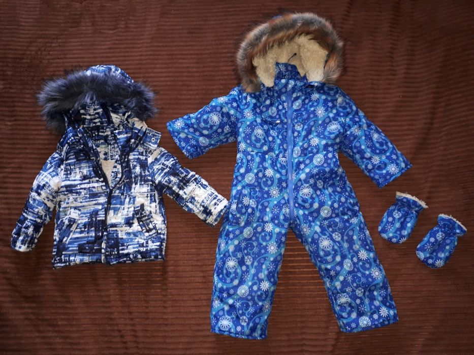 Дитячий зимовий комбінезон і куртка. На 1-2 роки, розмір 86, 92, 98
