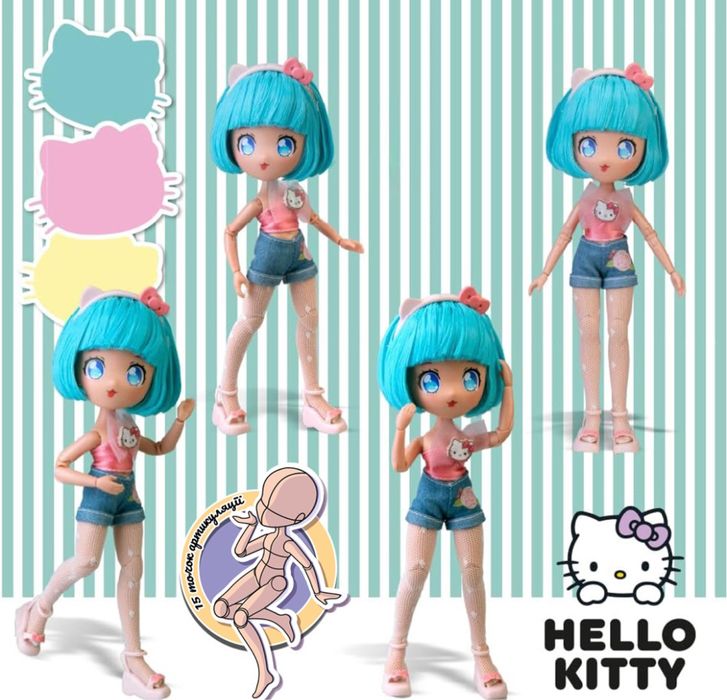 РІЗНІ 4SF Manga Dolls  Hello Kitty Красуня Пінк на скутері HKTF3000