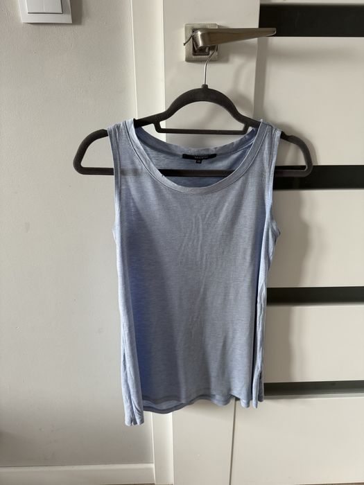 Top bezrękawnik damski błękitny niebieski Reserved Basic