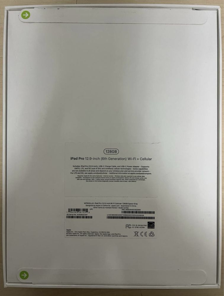 Apple iPad Pro 12.9" 2022 M2, 128GB, Space Gray, Wi-Fi + LTE (MP5X3)