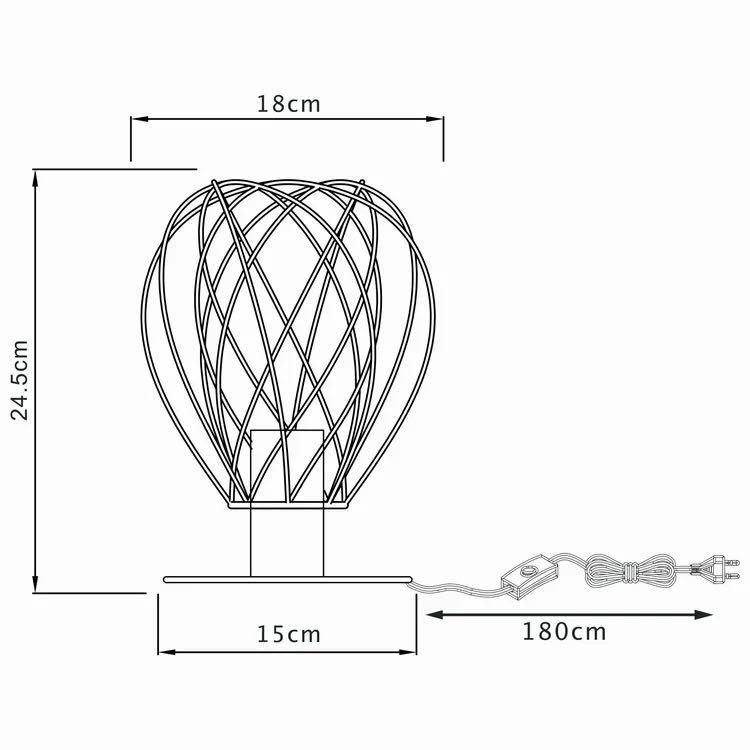 Czarna lampa stołowa (biurkowa) Merone Inspire (TANIEJ 40%)