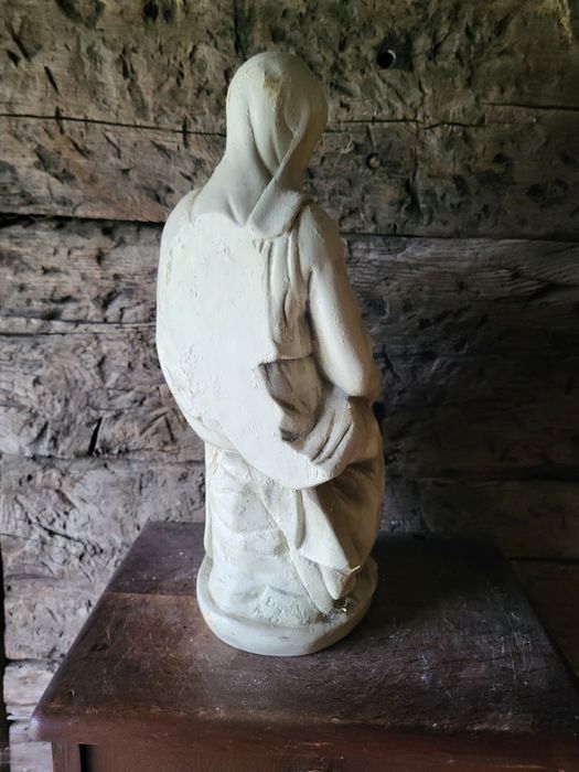 Stara gipsowa figurka Maryja Matka Boża Pan Jezus