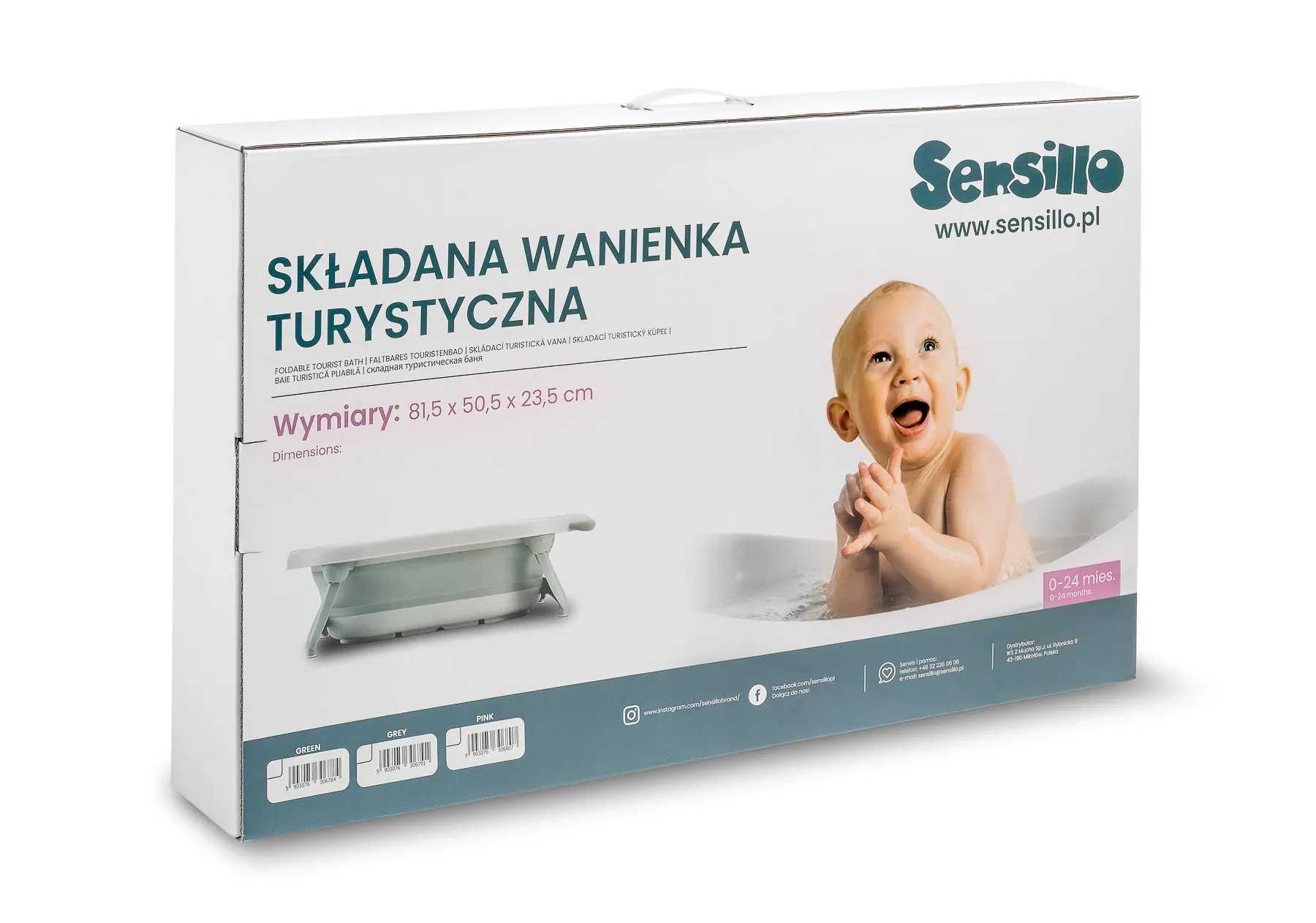 Składana wanienka turystyczna Sensillo
