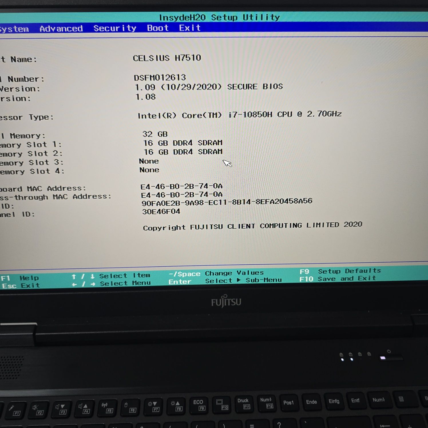 Ноутбук Fujitsu Celsius h7510 | Nvidia t1000 | I7-10750h| ram-32gb