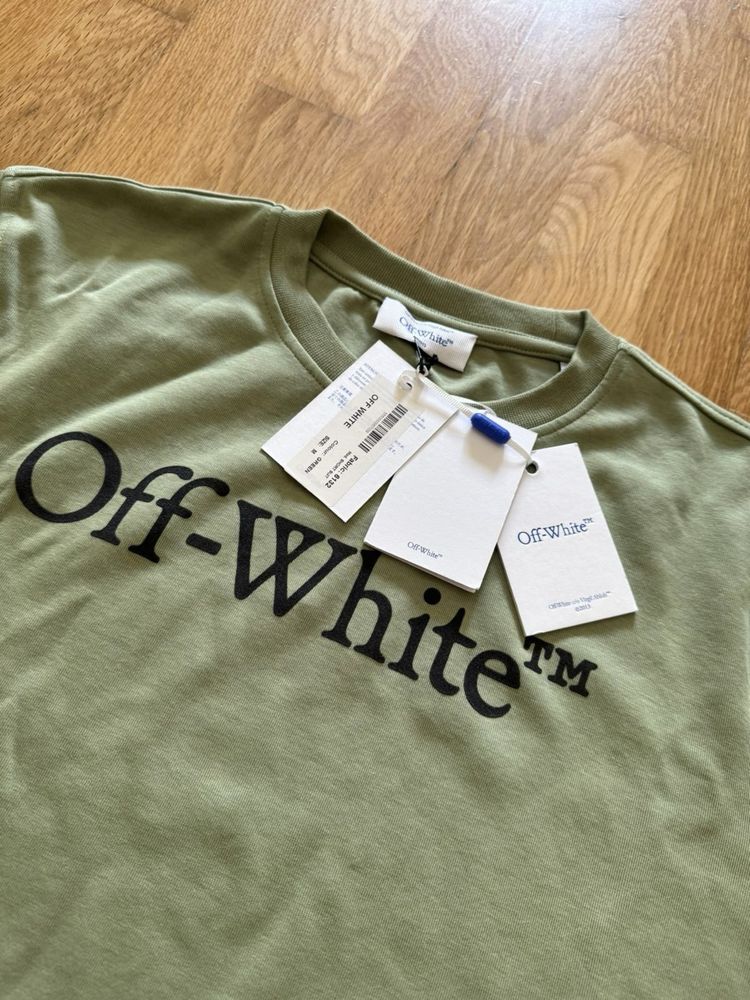 T-shirt Off-White verde tropa tam. M nova