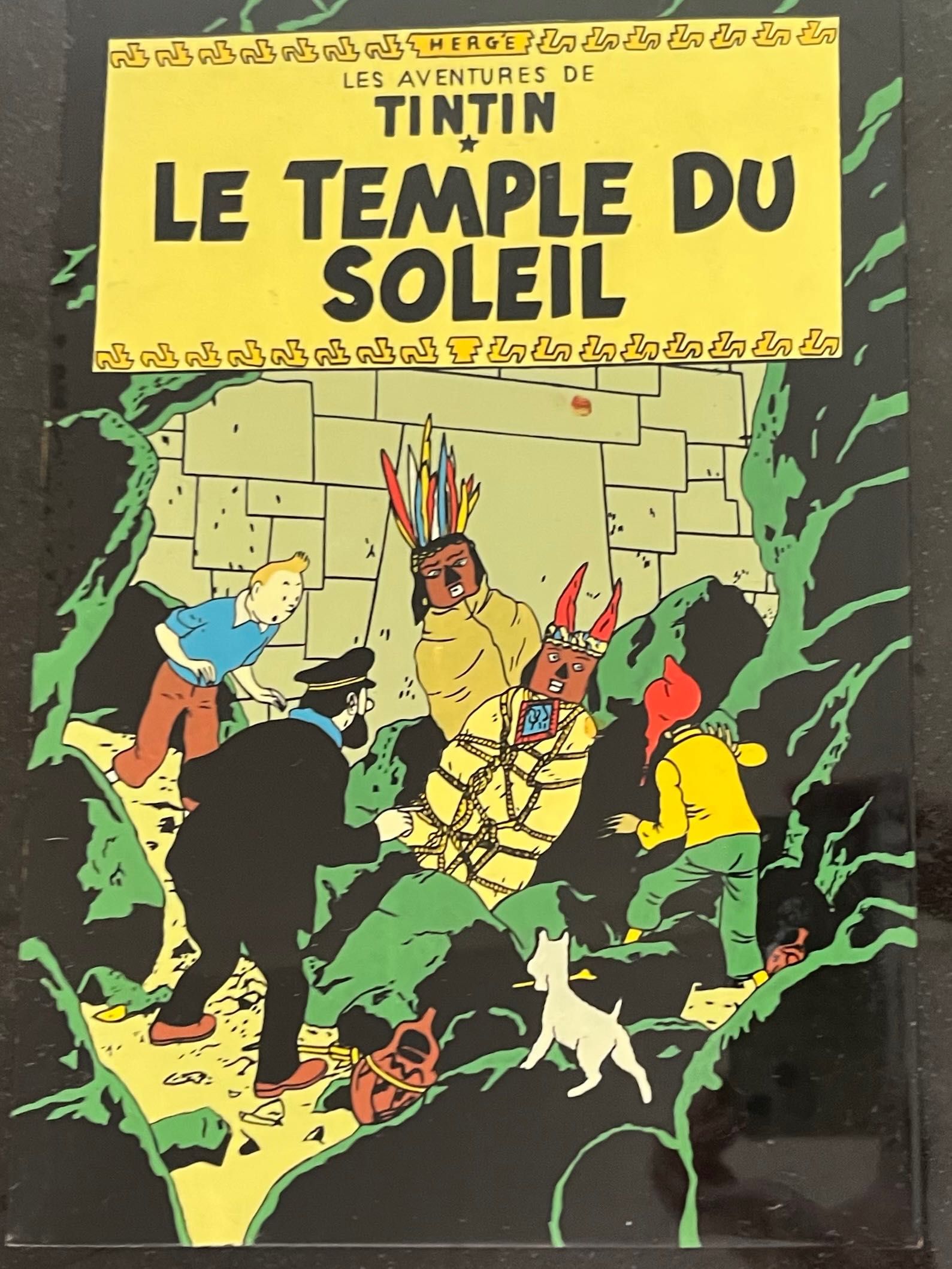 Set 3 Quadro TinTin madeira laqueado