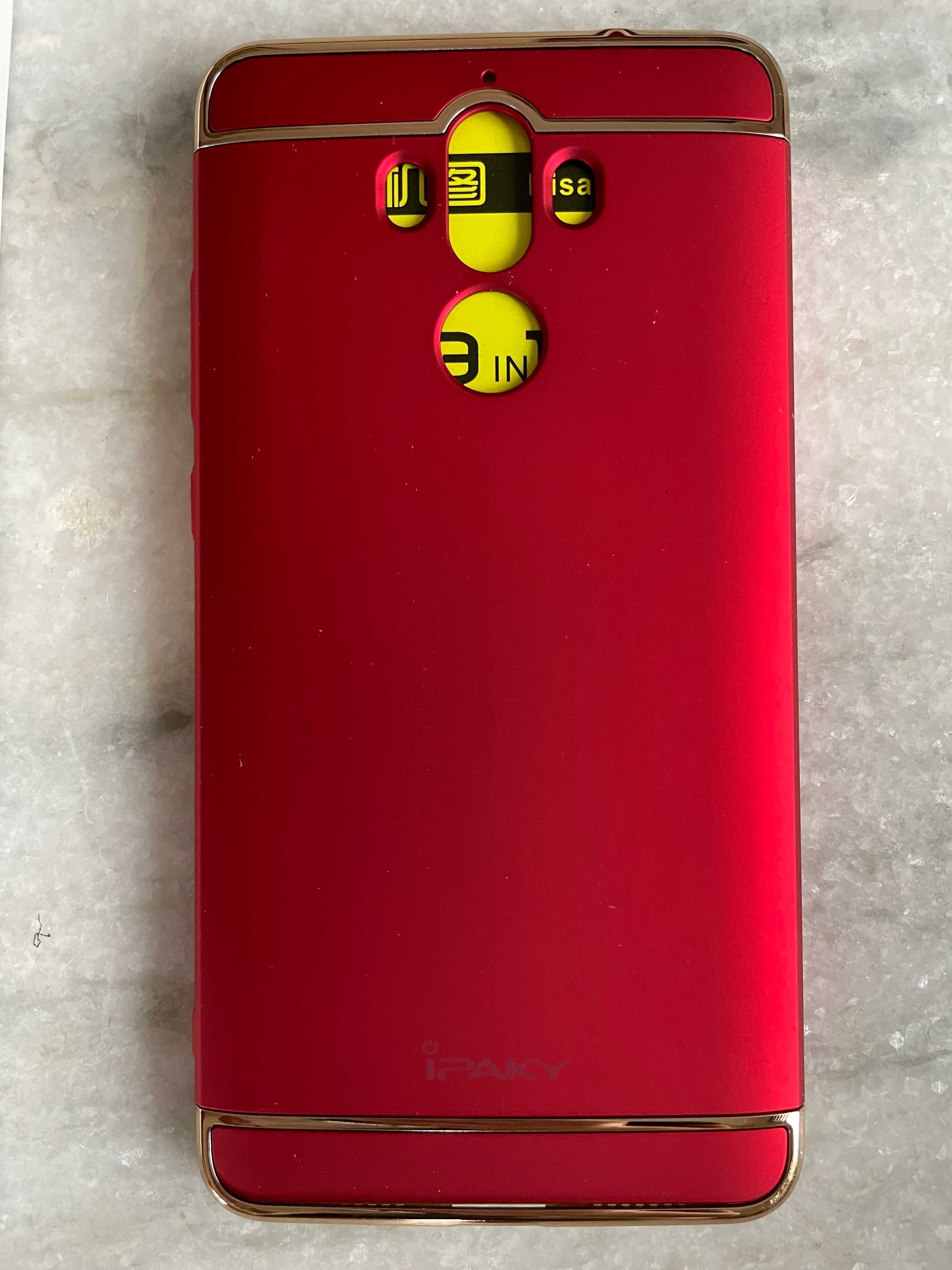 Czerwone Etui Obudowa do Huawei Mate 9 Szkło Nillkin