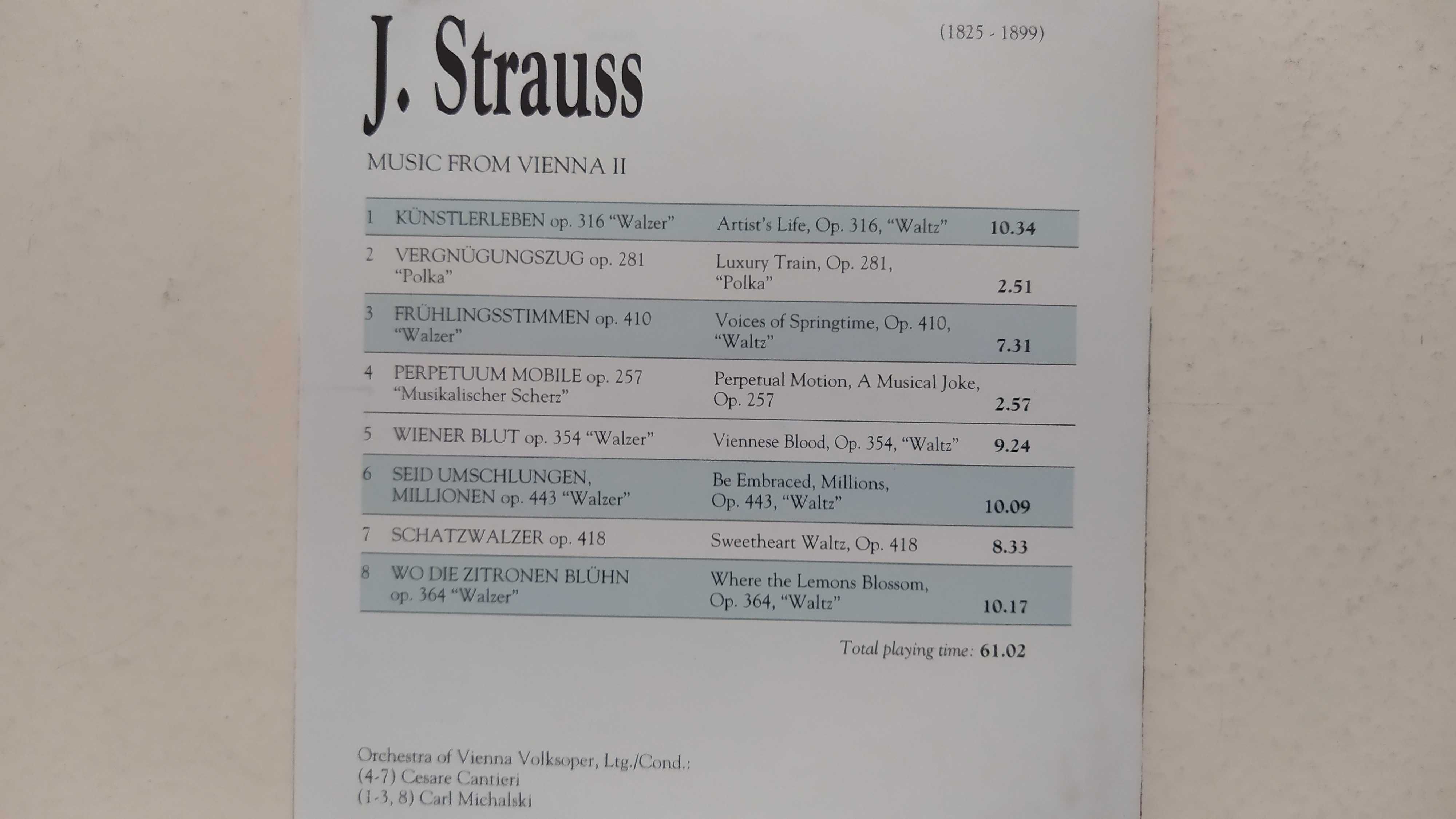 Strauss Music from Vienna II Point Classics Orchestra Vienna