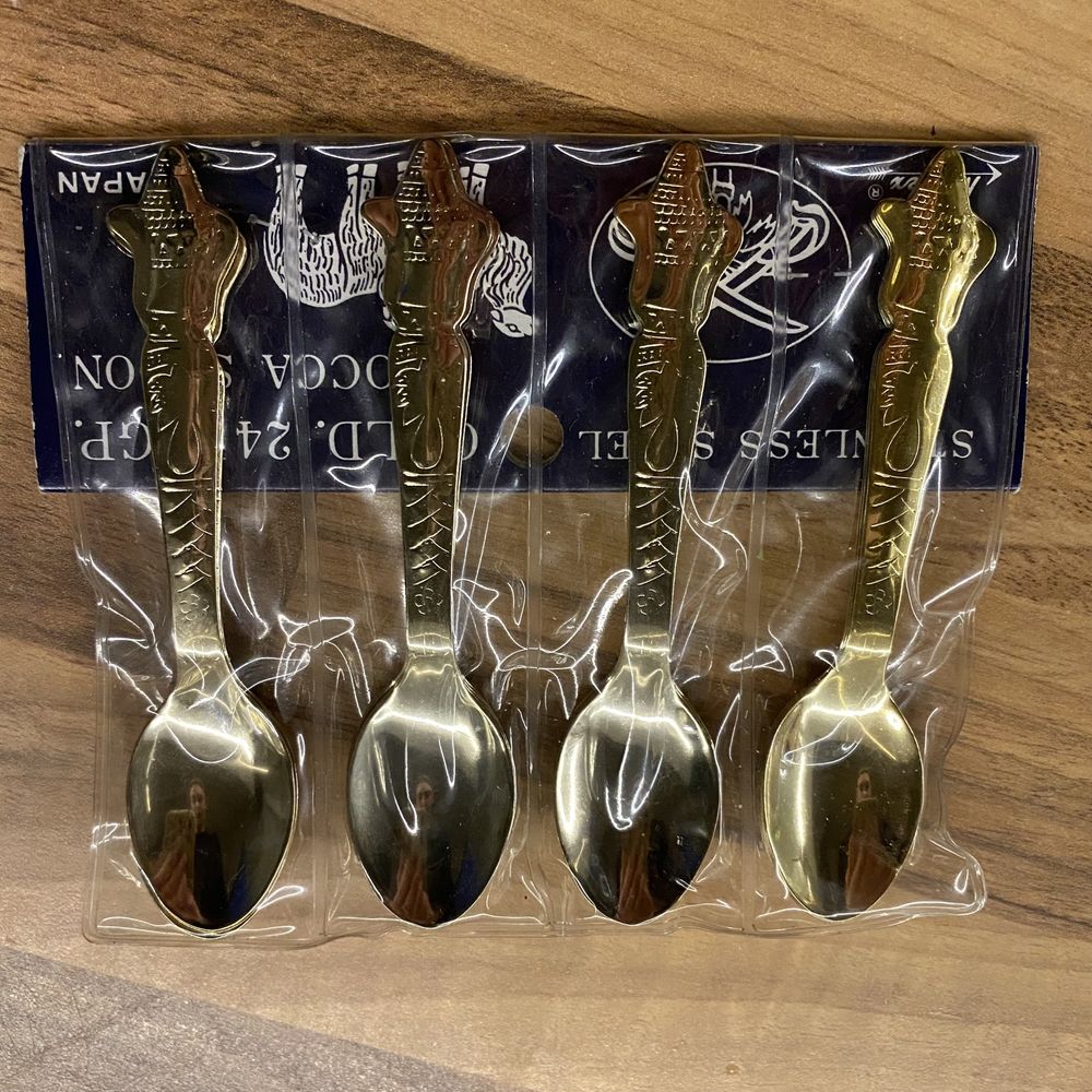 Łyżeczki pozlacane Minex Japan Mocca Spoon