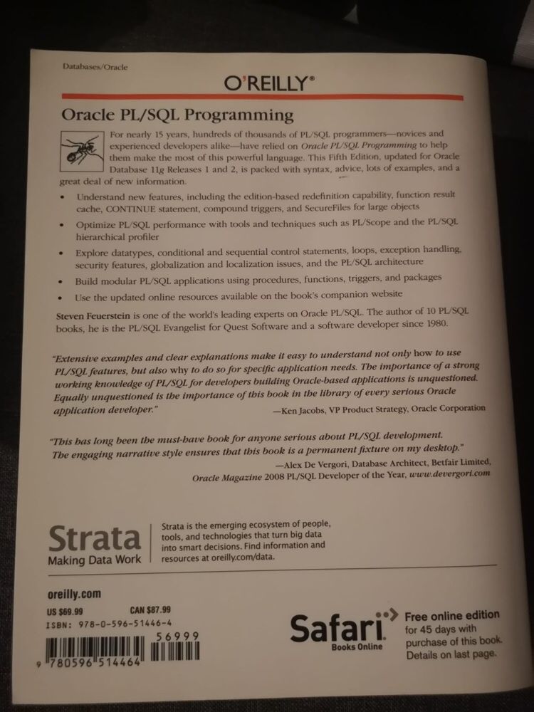 Livro técnico “Oracle PL/SQL”