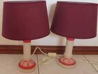 Par de candeeiros de mesa de cabeceira