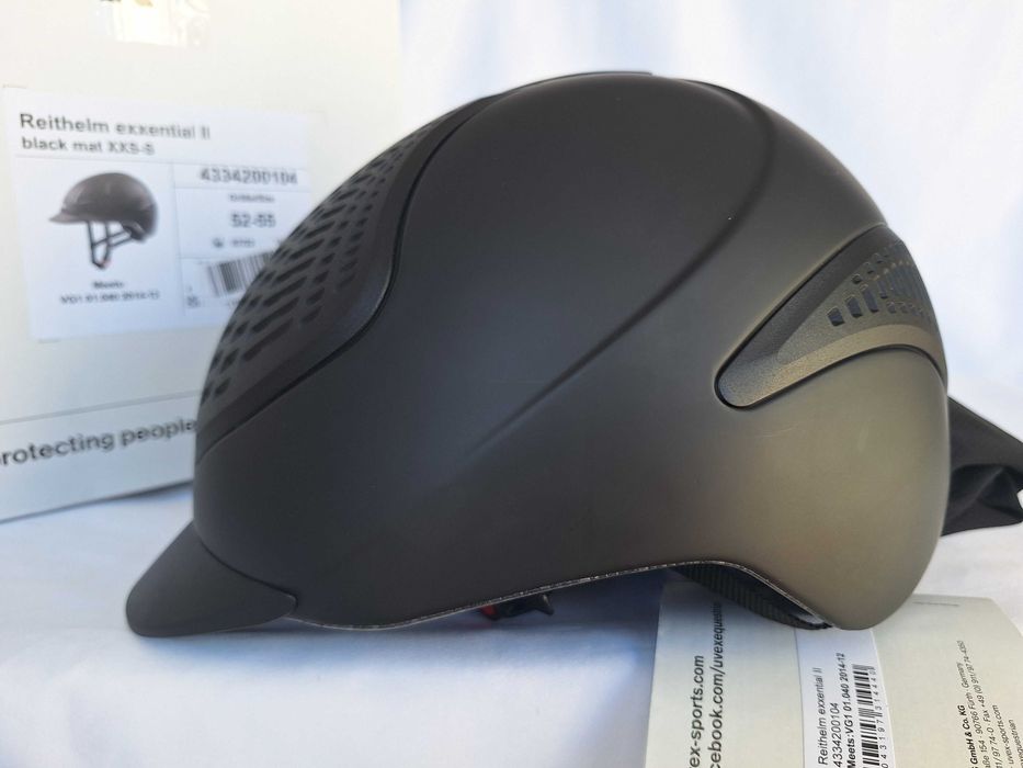 Kask jeździecki toczek Uvex Reithelm Exxential II Black XS/S 52-55cm