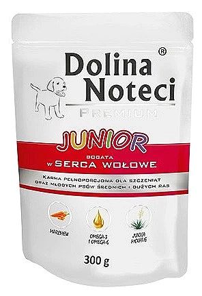 Dolina Noteci Premium Junior Serca Wołowe 300g x10