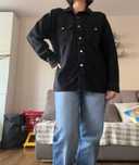 Рубашка женская черная Oversize