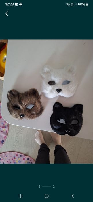 Maska niedźwiedzia Lisa wilka 1 szt futerko