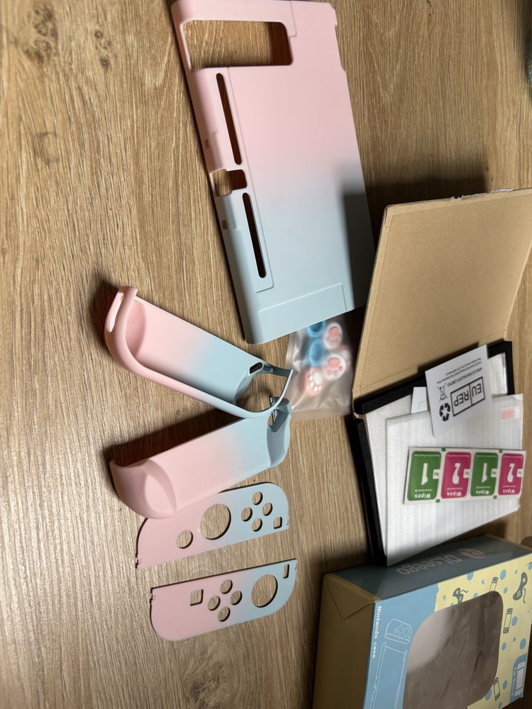 Etui case ochronne do nintendo switch dlseego z 2 szkłami hartowanymi