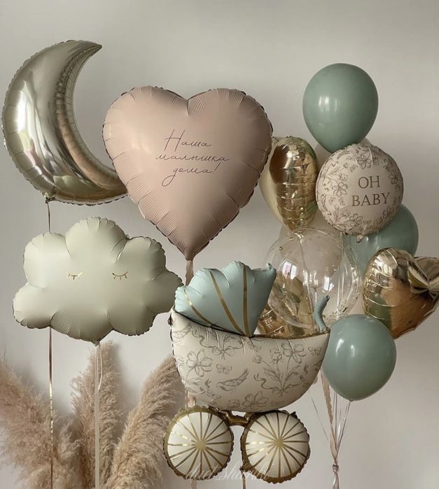 Кульки на виписку з пологового, Шарики на выписку, новорождённым